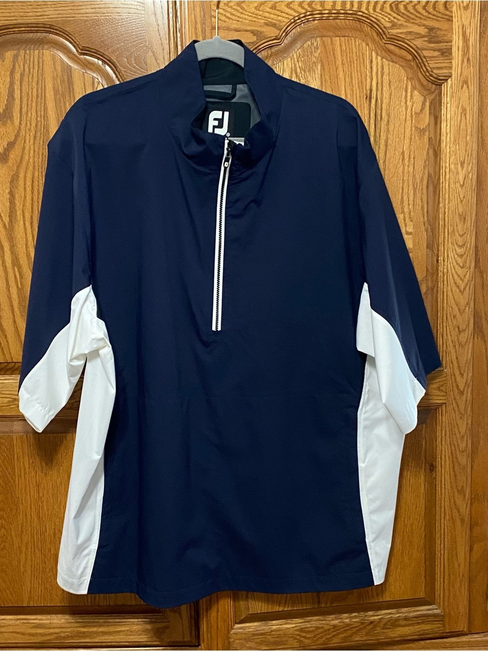 FootJoy FJ Men's HydroLite X Short Sleeve Golf Rain Shirt Jacket Navy XL NWOT
